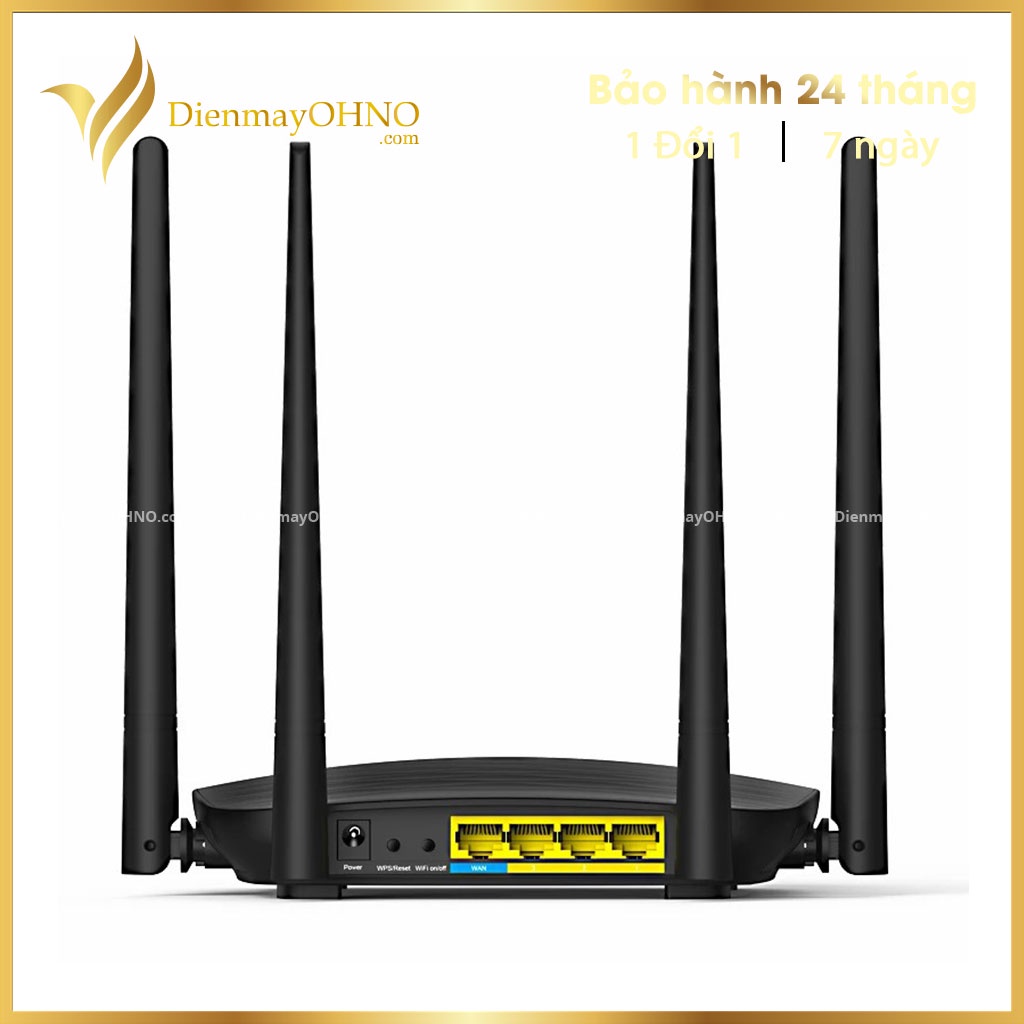 Bộ Thiết Bị Cục Phát WIFI TENDA AC5 4 Râu Xuyên Tường Router WIFI 5Ghz Moden Modern Moderm Modem Wifi 5G 2 Băng Tần