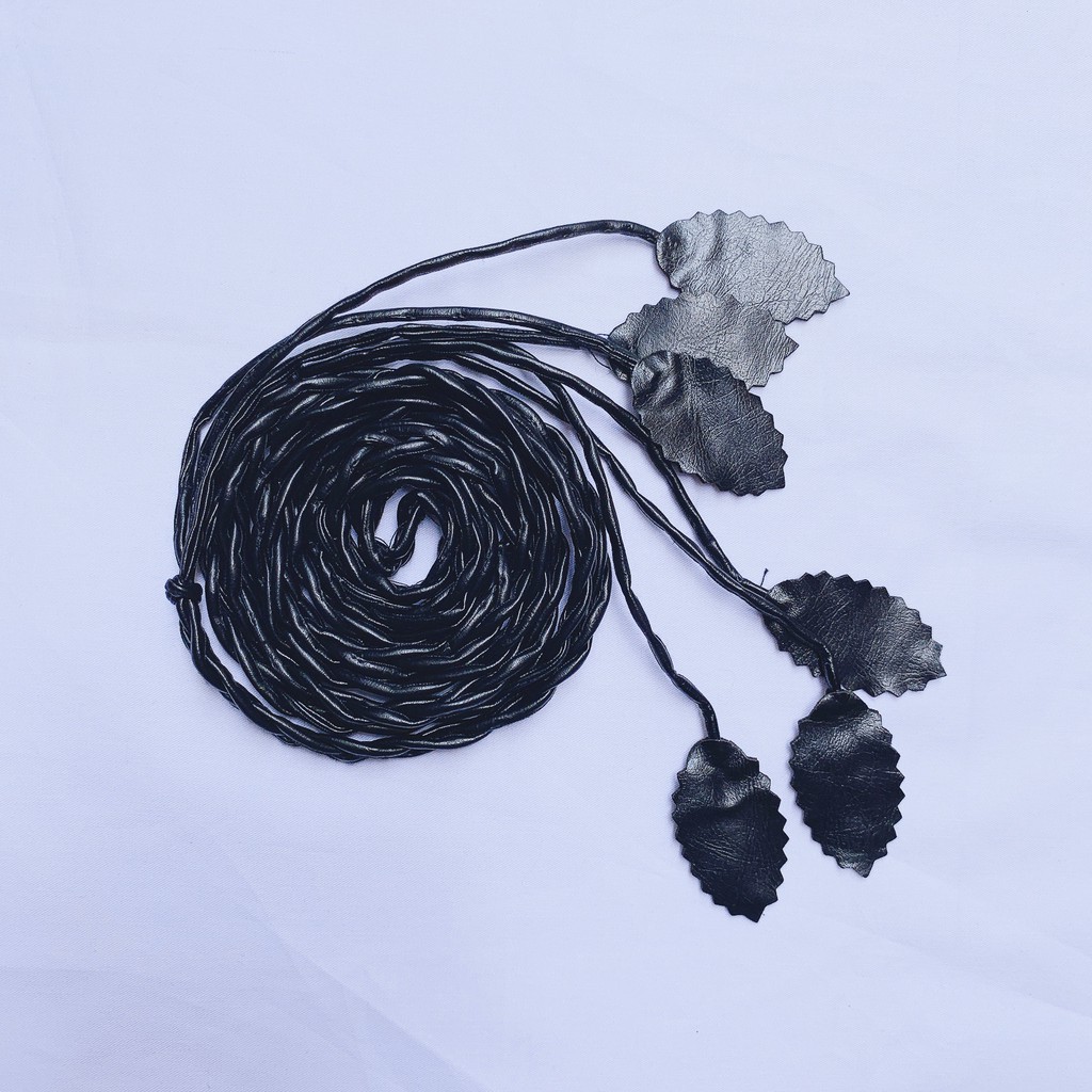 Thắt lưng nữ tết bím tua rua phụ kiện thời trang - thắt lưng tết bím tua rua thời trang