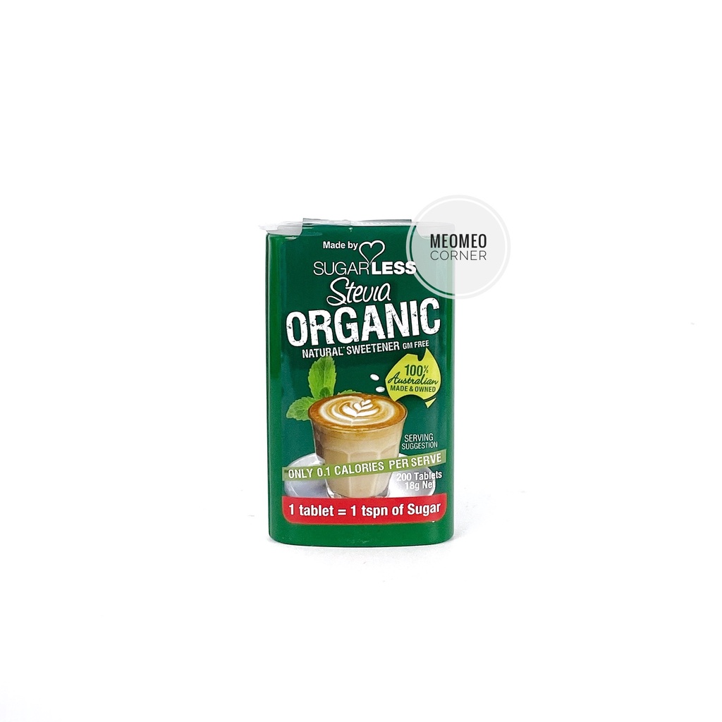 Đường cỏ ngọt hữu cơ Úc Sugarless stevia organic 350g