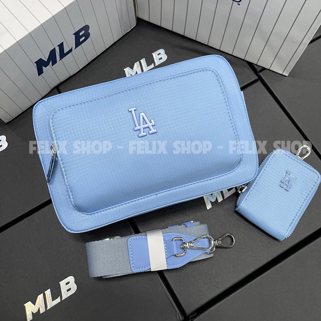 ✅ [ FELIX CHUẨN 1:1 + VIDEO ĐỦ MÀU] Túi Đeo Chéo MLB LA Industrial Crossbody Blue 32BGDI111 07S | CÓ SẴN 2 SIZE| MÀU MỚI