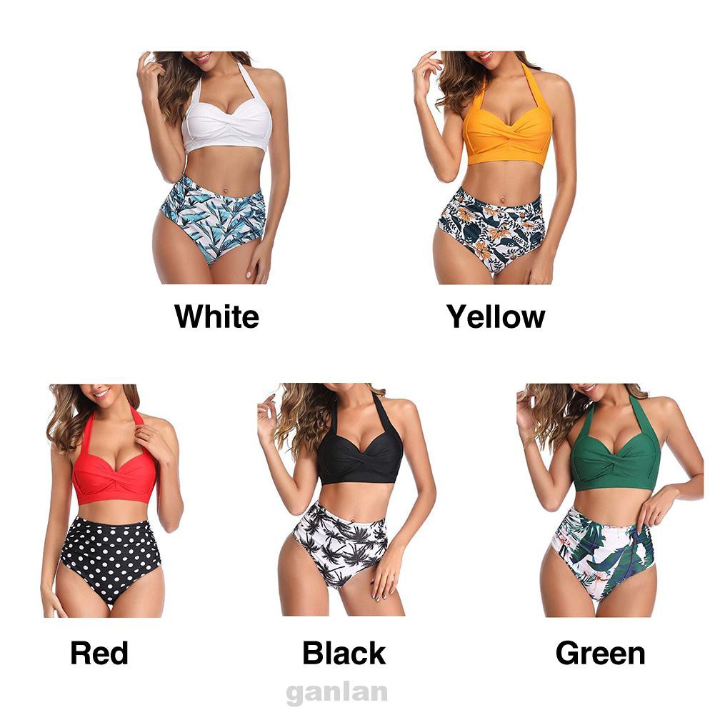 Bộ Đồ Bơi Bikini Hai Mảnh Cổ Chữ V In Họa Tiết Hoa Mềm Mại Quyến Rũ Cho Nữ | BigBuy360 - bigbuy360.vn
