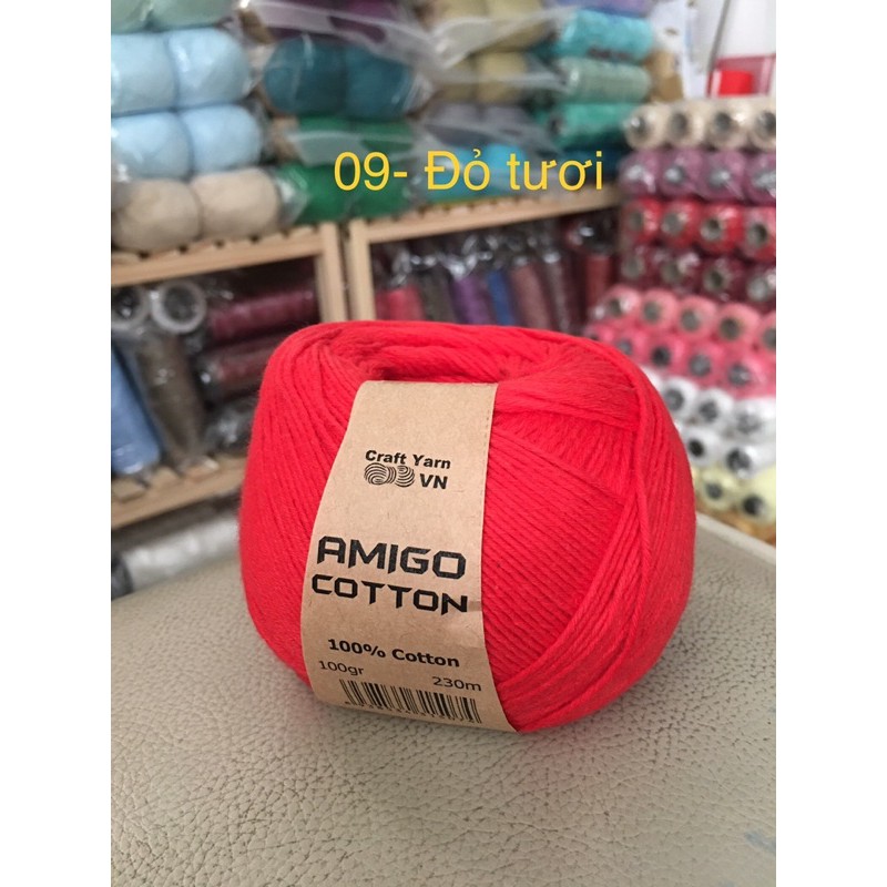 Sợi Amigo cotton ( màu từ 09-15)