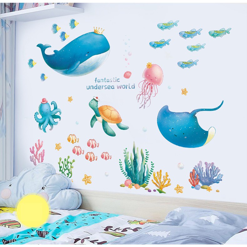 Decal dán tường cá đại dương
