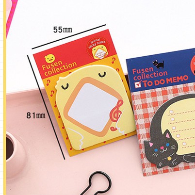 Giấy ghi chú hình động vật dễ thương