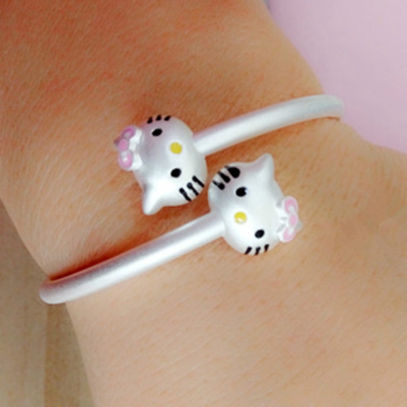 Vòng tay bạc 925 hình Hello Kitty xinh xắn