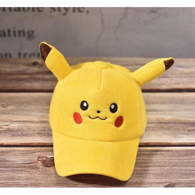 Mũ Lưỡi Trai Hình PIKACHU Ngộ Nghĩnh Cho Bé Trai, Bé Gái Từ 2->6 Tuổi Chất Đẹp