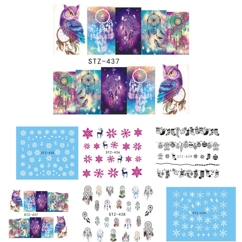 [Hàng mới về] Miếng dán trang trí móng tay họa tiết giáng sinh xinh xắn làm đẹp cho nữ