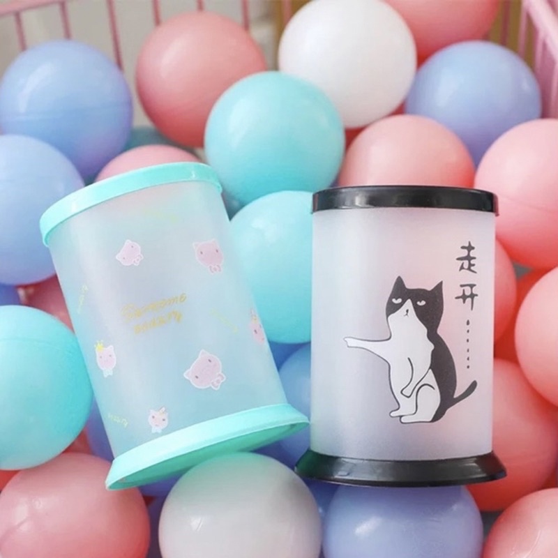 Lọ đựng bút B12 hoạt hình decor bàn học dễ thương giúp học tập tốt