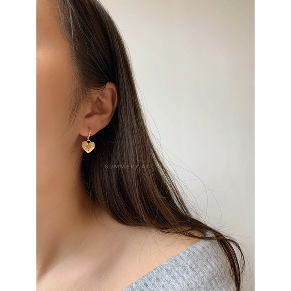 Khuyên tai hoop titan SUMMERY x ZUBE nhiều mẫu bông tai titan không gỉ mạ vàng 18k