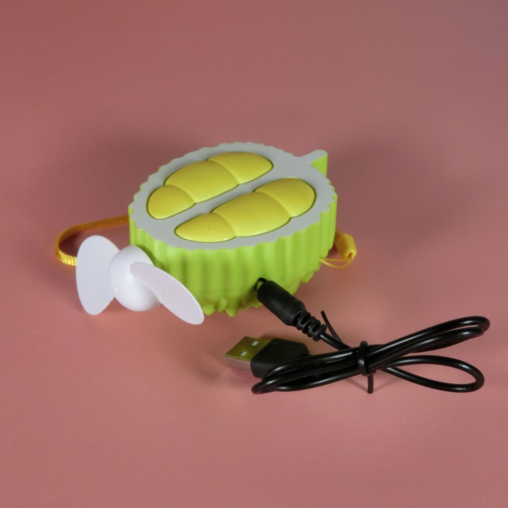 Quạt Sạc Usb Cầm Tay Hình Quả Sầu Riêng
