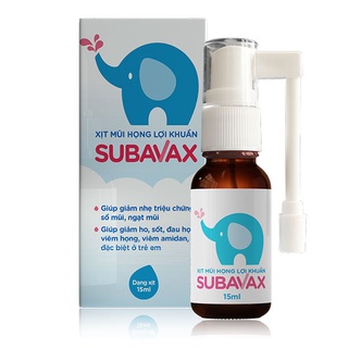 Xịt mũi họng lợi khuẩn Subavax chai 15ml - Giảm viêm ho, dịu thông xoang mũi
