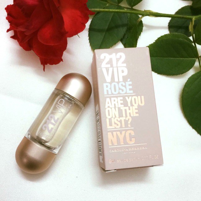 NƯỚC HOA MINI NỮ 212 VIP ROSE ARE YOU ON THE LIST? NYC EDP 5ML