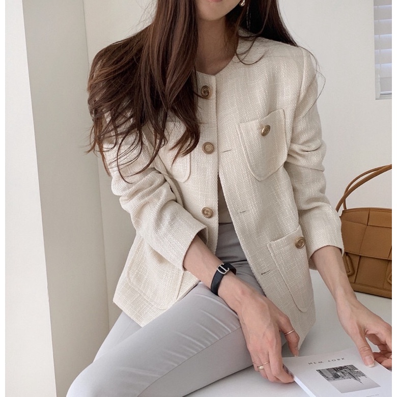 [Order] Áo khoác dạ tweed lót lụa