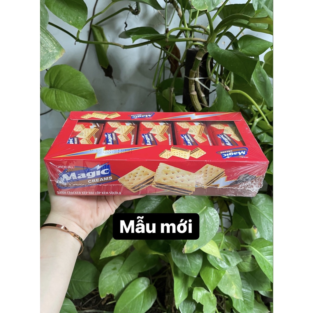 Bánh Magic Cracker Siêu Giòn Hai Lớp Kem Sôcôla (Hộp 20 gói)