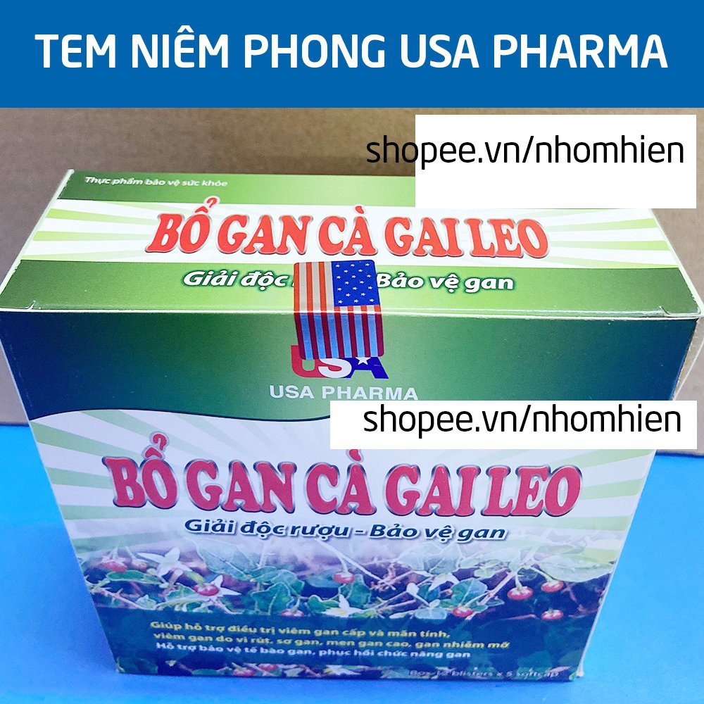 Viên uống Bổ Gan Cà Gai Leo mát gan, giải độc gan, hạ men gan - Hộp 60 viên