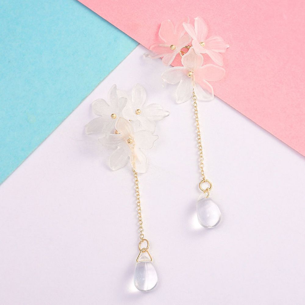 Khuyên Tai Nữ Trang Dáng Dài Hình Hoa Cúc