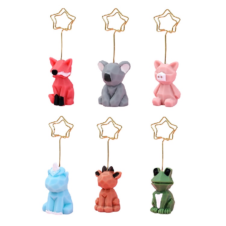 Kẹp giữ thẻ ghi chú hình động vật hoạt hình để bàn trang trí