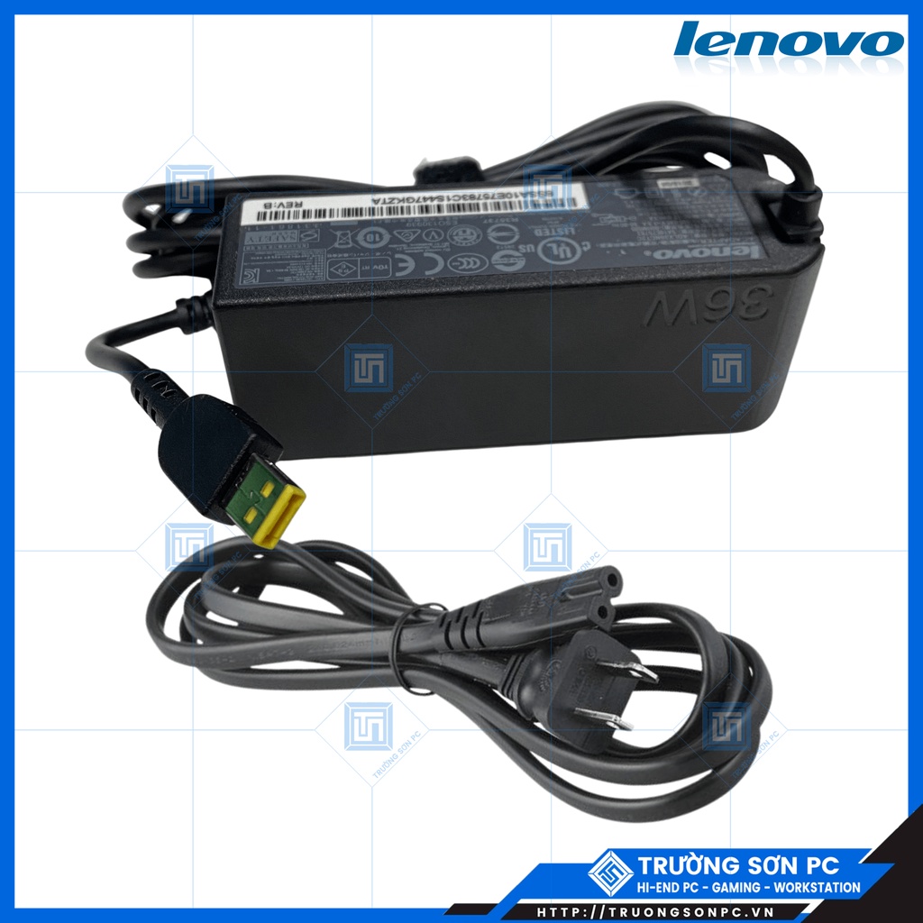 Sạc Laptop LENOVO 12V 3A 36W Thinkpad Helix 2, Helix Sạc Zin Cao Cấp | Tặng Kèm Dây Nguồn