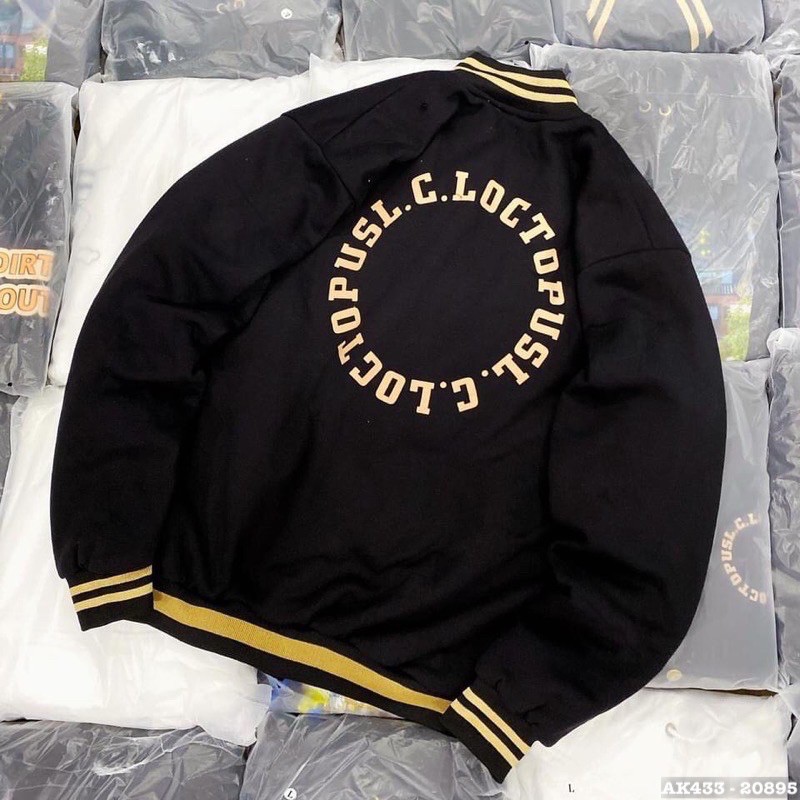 [Mã WASTMAY giảm 15% tối đa 30K đơn 150K] Áo Khoác BOMBER 433 Nỉ Bông in L.T.L Chất Dày Dặn Form Rộng UNISEX NAM NỮ OK | BigBuy360 - bigbuy360.vn