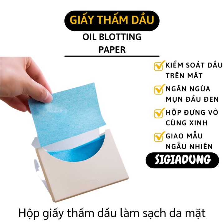 [SGD] Giấy Thấm Dầu - Hộp Giấy Thấm Dầu Da Mặt 50 Tờ, Giữ Da Sạch, Không Bị Bã Nhờn 7305