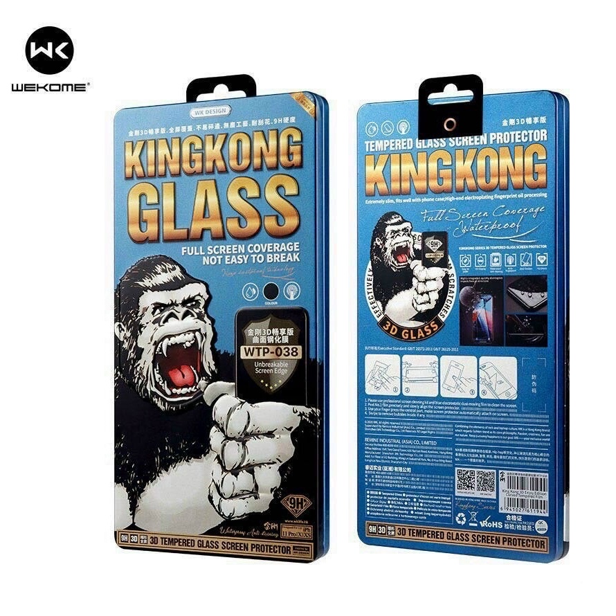 Kính cường lực iPhone KingKong cường lực chống nhìn trộm chính hãng Wekome full màn hình bảo vệ điện thoại XR 14promax
