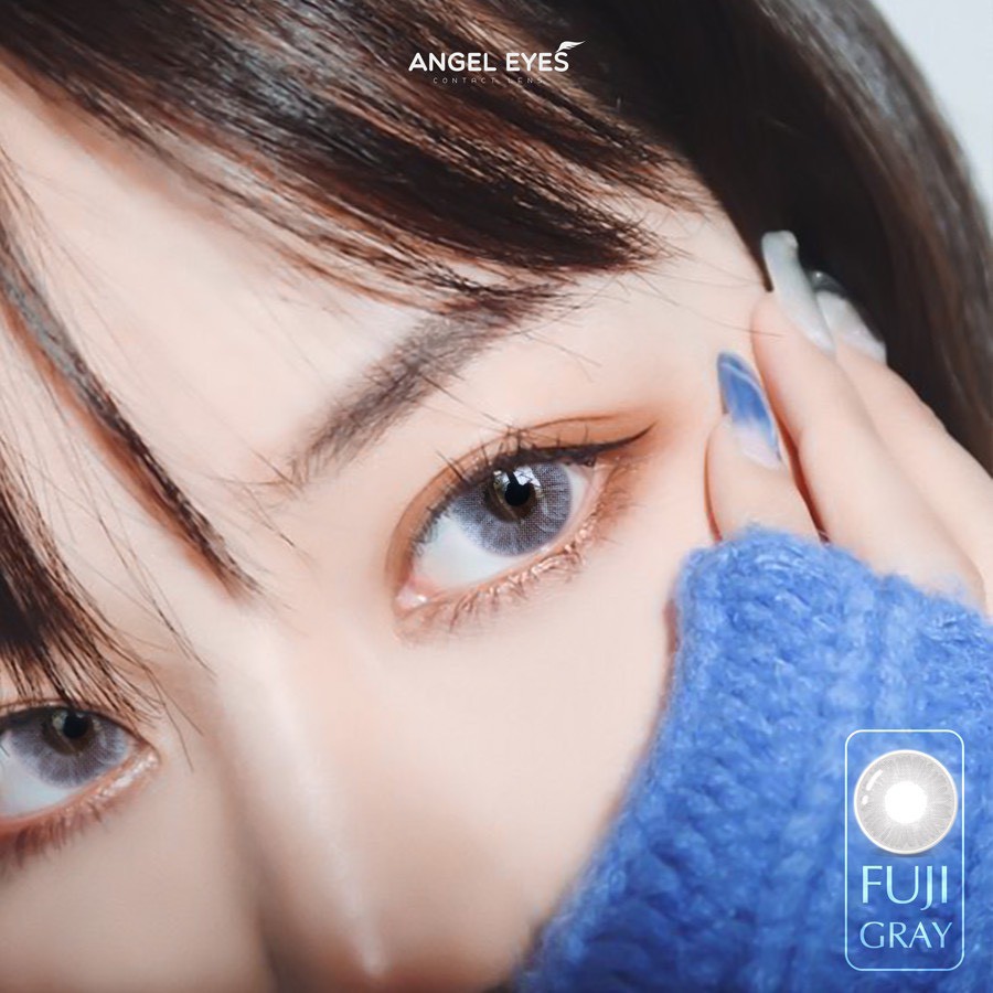 Kính Áp Tròng/ Lens mắt xám tây áp tròng Silicone Hydrogel VIP FUJI  Độ : 0-8