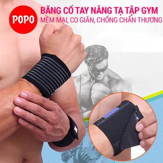 Băng cổ tay nâng tạ vải mềm co dãn, quấn cổ tay tập GYM 1128, chống chấn thương cổ tay chất liệu cao cấp
