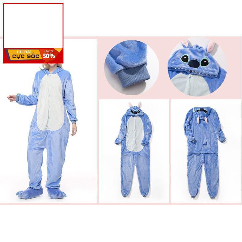 Bộ Đồ Thú Stitch Xanh, Hồng ❤️ FREESHIP ❤️