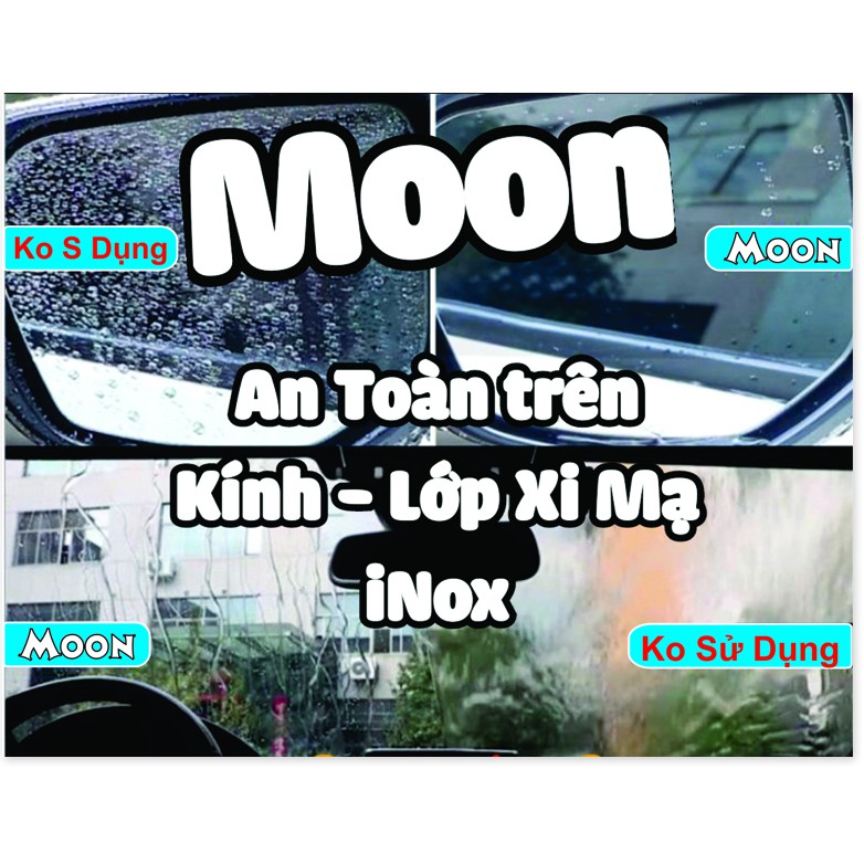 Moon 90ml- Tẩy Ố Kính bể cá cảnh - Cặn Canxi - Váng 7 Màu Trên Kính - Vết gỉ Sắt - Cặn Bám Lâu Ngày Trên Vòi Labo - Inox