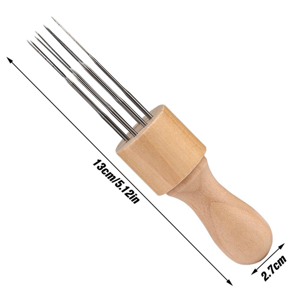 Dụng Cụ Đục Lỗ Kim Loại Với Tay Cầm Bằng Gỗ Bền Bỉ