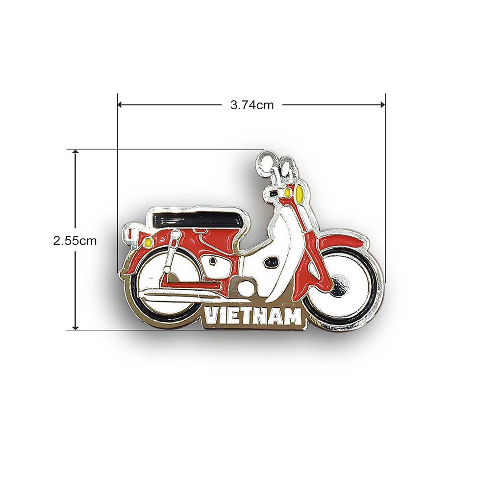 Ghim cài áo Enamel Pin Sticker Factory - Chủ đề Xe Super Cub 3.6x2.8cm