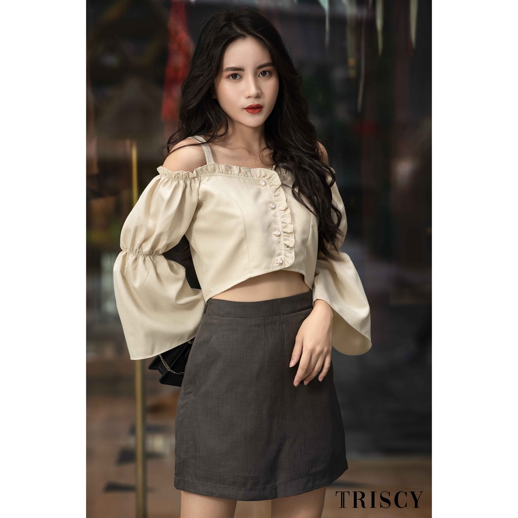 Áo Crop Đính Nút 39A001 TRISCY | BigBuy360 - bigbuy360.vn