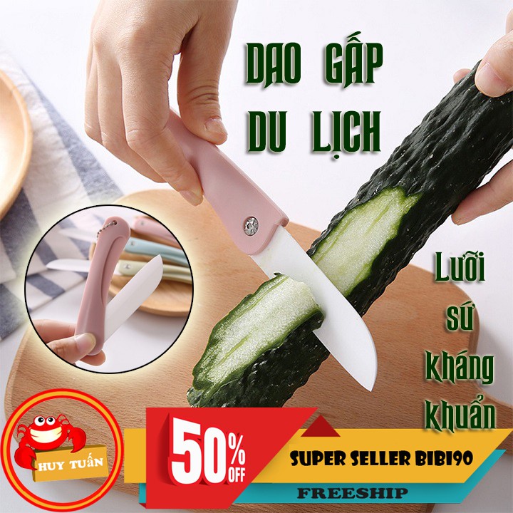 Dao gấp du lịch lưỡi sứ kháng khuẩn bảo đảm vệ sinh