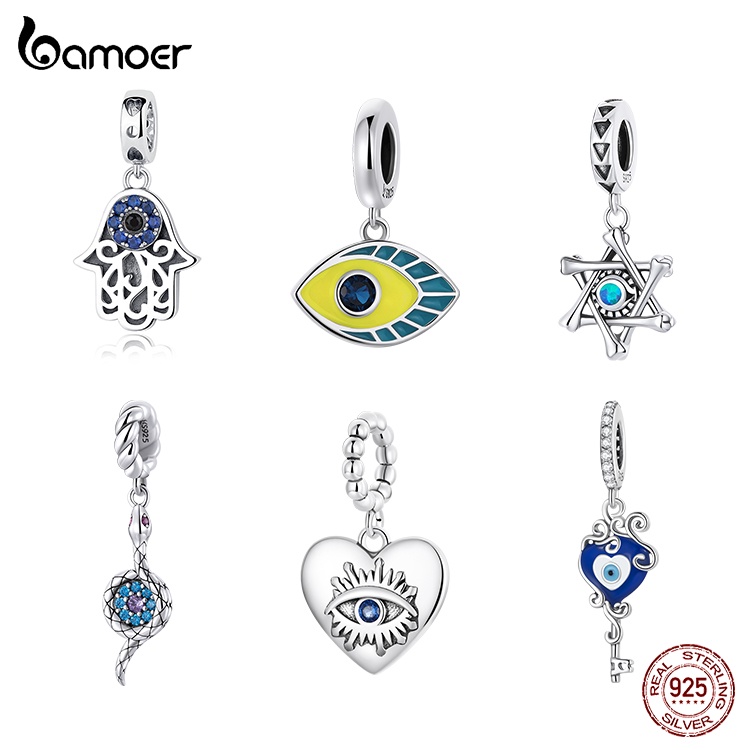 Mặt dây BAMOER bằng bạc 925 nhiều kiểu tùy chọn phong cách thời trang cá tính