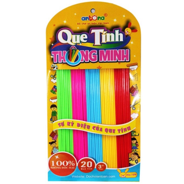 Bộ 20 que tính thông minh cho bé kt 12.5x24cm