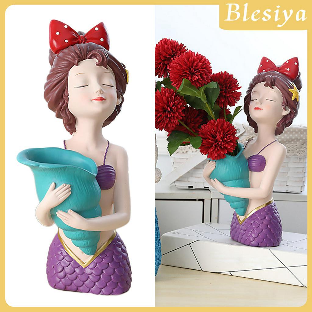 (Hàng Mới Về) Bình Hoa Trang Trí Nội Thất Hình Cô Gái Xinh Xắn