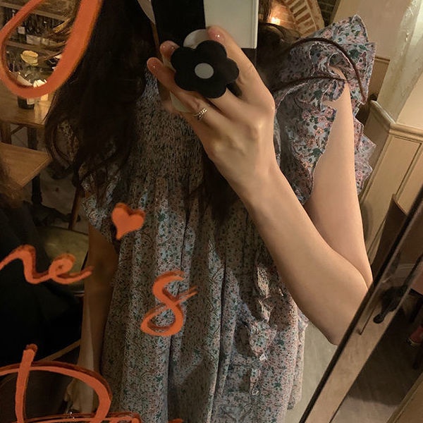 Bán Chạy!F &amp; X Đầm Ngắn Dáng Rộng In Hoa Kiểu Pháp Thời Trang Xuân Hè Chất Lượng Cao 2022