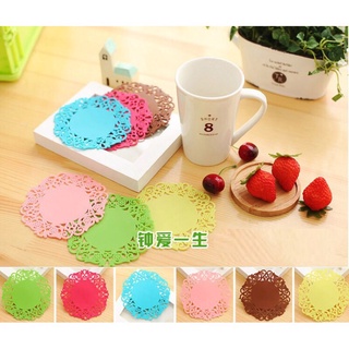 Miếng lót ly hoa văn 9cm