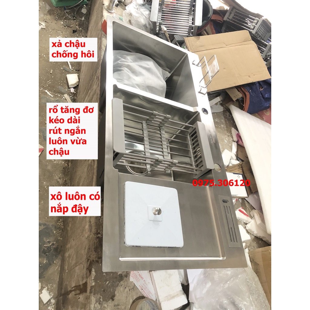 Chậu Rửa Chén Bát INOX SUS 304 N3 10048 NA.GRAND HÀNG CAO CẤP NHẤT HÀNG BAO XÀI