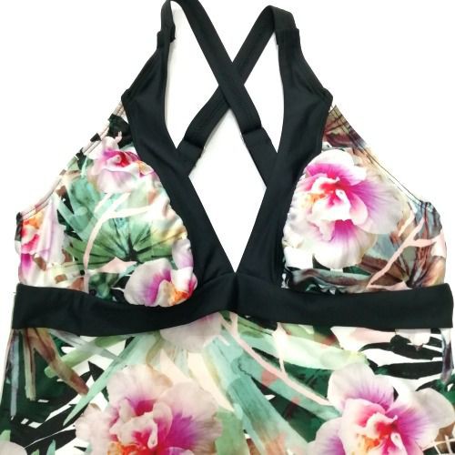 Đồ bơi nữ Next hai dây chéo sau cup ngực viền đen in hoa NE10248 ( TH8927 ) | BigBuy360 - bigbuy360.vn