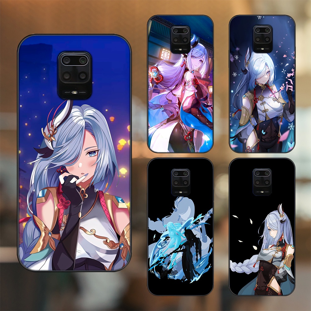Ốp lưng Xiaomi Redmi Note 9s, Note 9 Pro viền đen in hình Shenhe Genshin Impact