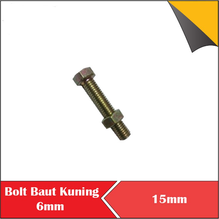 Bu Lông Màu Vàng Đường Kính 6mm X 15mm Bmk M6