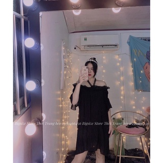 ĐẦM XẾP LI TRỄ VAI PHỐI REN [ BIGSIZE 60-90KG ]