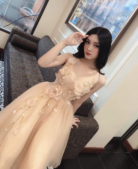 Váy 2 dây xòe công chúa _ hàng thiết kế