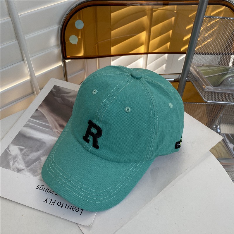 Mũ bóng chày thêu chữ R hợp thời trang