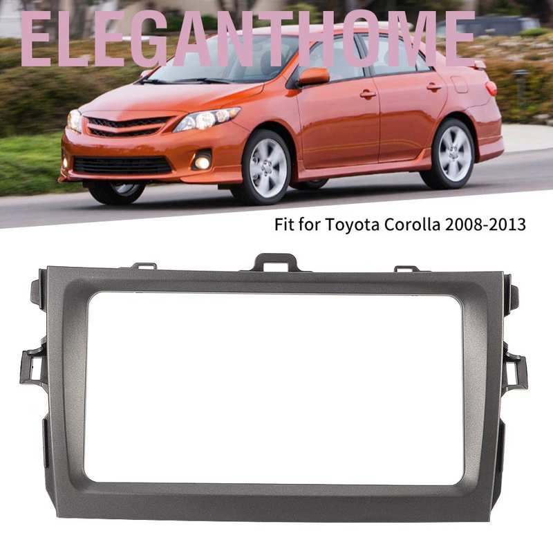 Eleganthome 2Din 7in Navigation Fascias Frame Car DVD Radio Panel Trim Fits for Toyota 08-13