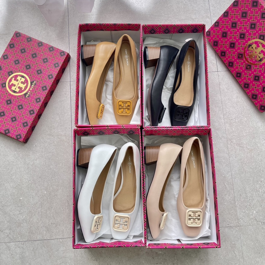 Giày Cao Gót Mũ Vuông Tory Burch , Dáng Cực Sang 5p
