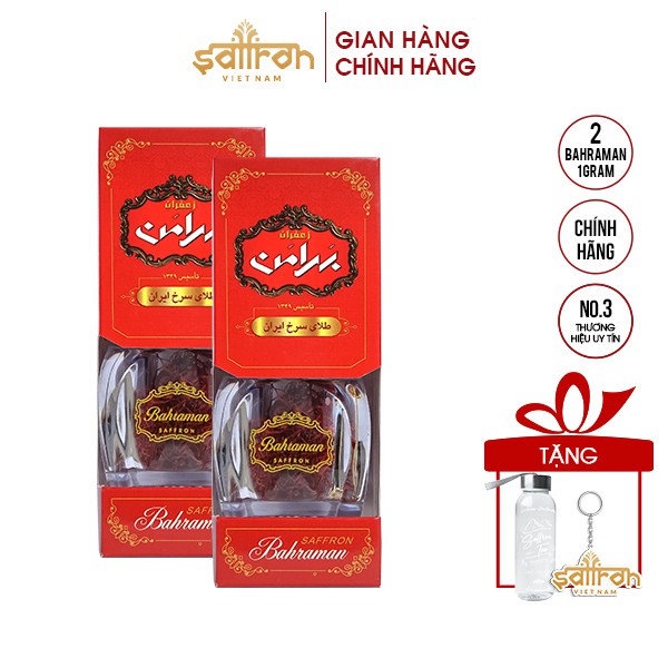 Nhụy Hoa Nghệ Tây Iran Saffron Bahraman 2 hộp 1Gram/hộp