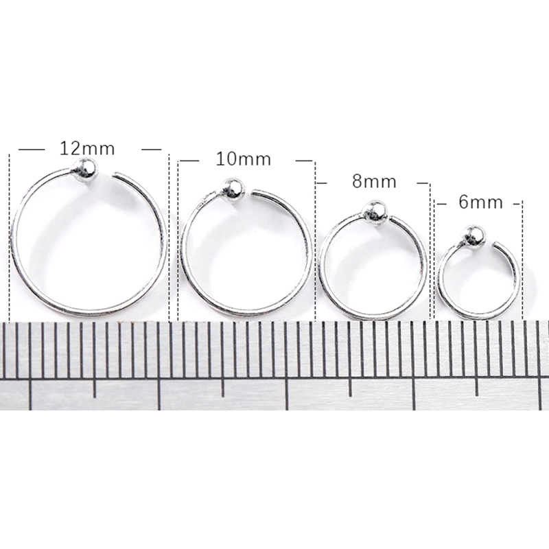 flowersqueen HOOPS Khuyên Tai Tròn Mạ Bạc Thời Trang Cho Nữ