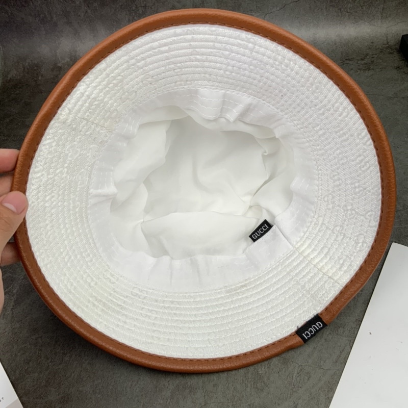 Nón Bucket Viền Da Mạc Da GC Cụp Sụp Thời Trang Xịn Nam Nữ
